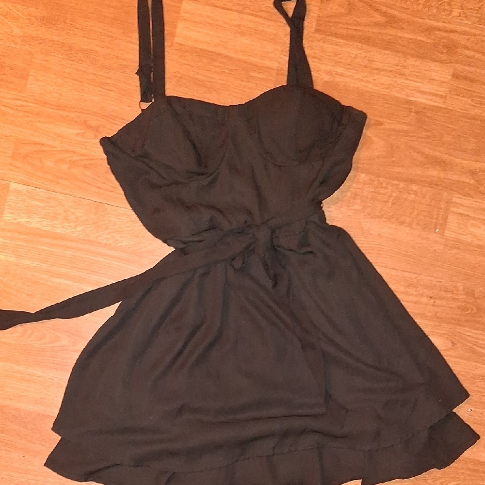 Lily Rose Corset Mini Dress with Tie Waist